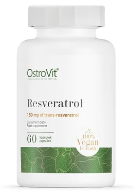 Produktbild von Nahrungsergänzungsmittel, OstroVit, Resveratrol Trans VEGE, Antioxidative Wirkung, 60 Kapseln