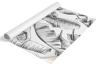 Zdjęcie produktu dla Folia meblowa Tulup – folia samoprzylepna do mebli – folia samoprzylepna 65 x 130 cm – folia meblowa do szaf – folia do mebli – folia meblowa do kuchni – wodoodporna – zmywalna – samoprzylepna – bez pęcherzyków powietrza – wzór liści bananowca