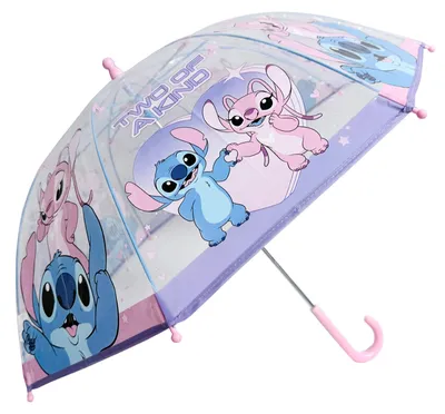 Immagine prodotto di Ombrello per bambini Disney, con i personaggi Stitch e Angel