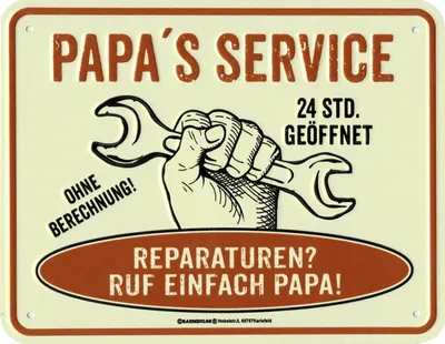 Produktbild von Papa's Service Blechschild
