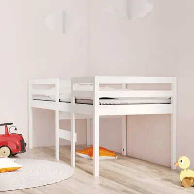 Image de Maison Exclusive - Lit mezzanine blanc 90x200 cm en pin massif