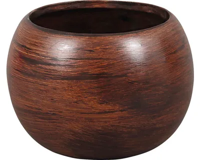 Obrázok produktu pre Obal na kvetináč keramický MANES WOOD Ø 16 x 16 cm matný hnedý