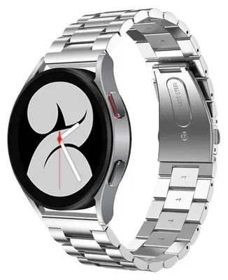 Produktbild von By Qubix passend für Samsung Galaxy Watch 4 Classic - 42 mm & 46 mm - Edelstahl-Gliederarmband - Silber