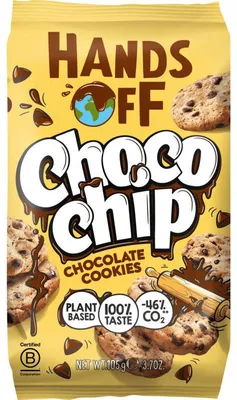 Image de Hands Off Choco Chip Chocolate Cookies 105g – Biscuits croustillants au chocolat