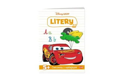 Obrázek produktu pro Disney Uczy Auta Ćwiczenia z naklejkami Litery