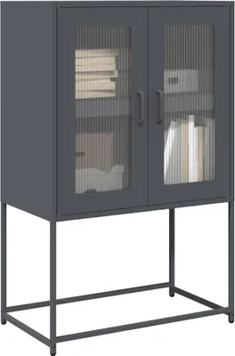 Produktbild von vidaXL Highboard Anthrazit 68x39x107 cm Stahl