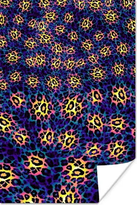 Produktbild von MuchoWow® Poster Pantherdruck - Muster - Gelb 80x120 cm - Papierdruck