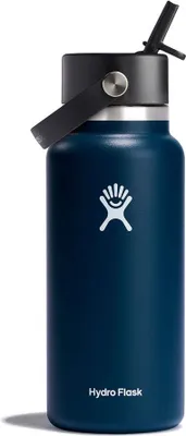 Image de Hydro Flask 947ml Wide Flex Straw Cap Bouteille Thermos Bleu Bleu One Size