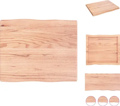 Produktbild von vidaXL Tischplatte 60x50x(2-4) cm Massivholz Behandelt Baumkante -  Tischplatten
