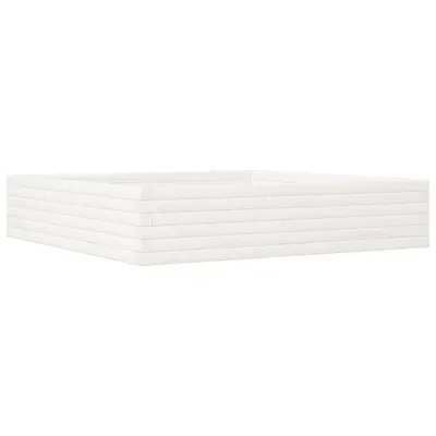 Produktbild von vidaXL Pflanzkübel Weiß 110x110x23 cm Massivholz Kiefer
