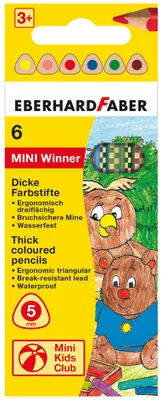 Produktbild von EBERHARD FABER Dreikant Buntstift MINI Winner 6er Etui