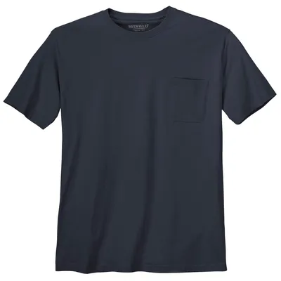 Produktbild von XXL Basic T-Shirt Jerry navy Brusttasche Redfield