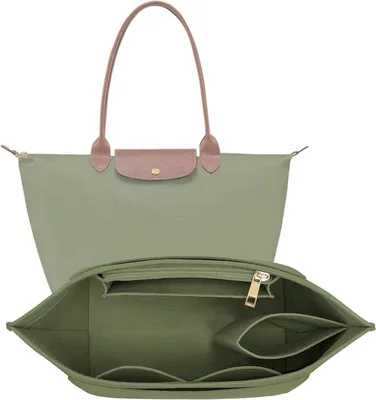 Immagine prodotto di Organizer per borsa in feltro, inserto per borsa da 26 cm con scomparti, colore verde