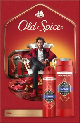Zdjęcie produktu dla Zestaw upominkowy Old Spice Gentleman Captain Dezodorant w sprayu 150ml Żel pod prysznic 250ml