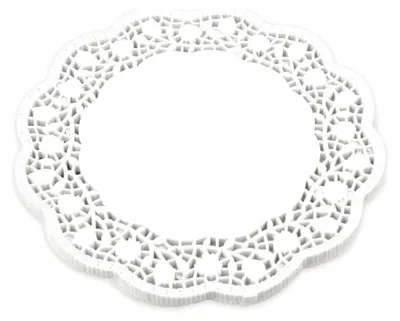 Produktbild von Runde Tortenspitzen weiß 26 cm, 100 Stück
