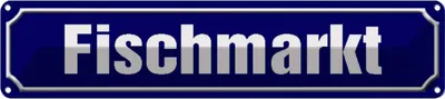 Produktbild von vianmo Blechschild 10x46 cm Fischmarkt Hofladen Marktstand Laden
