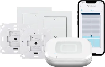 Produktbild von HOMEMATIC IP 162171A0 Starterset Rollladensteuerung für 2 Rollläden oder Markisen