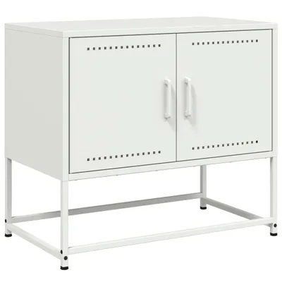 Zdjęcie produktu dla Szafka pod telewizor, biała, 68,5x39x60,5 cm, stalowa