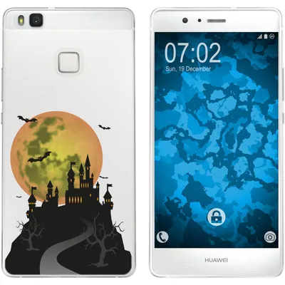 Produktbild von PhoneNatic Case kompatibel mit Huawei P9 Lite Silikon-Hülle Herbst Spukschloss M4