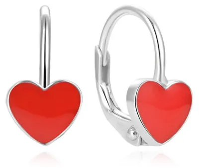 Image de Boucles d'oreilles en argent avec coeurs AGUC1290DL