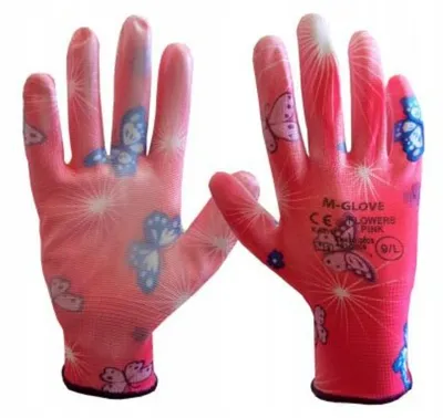 Produktbild von M-Glove Flower Pink Arbeits- und Gartenhandschuhe Größe 8/M