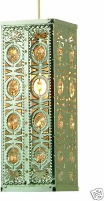 Produktbild von Pendelleuchte Raschy 1flammig eckig orientalische Lampe silberfarben Deckenlampe