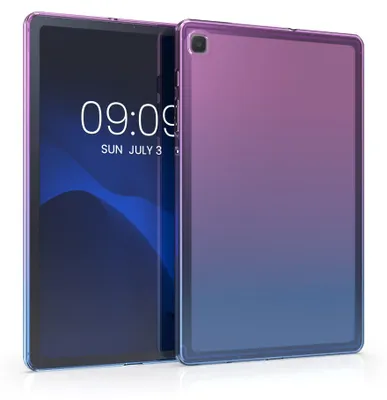 Produktbild von kwmobile Schutzhülle kompatibel mit Samsung Galaxy Tab S6 Lite (2024/2022/2020) - Hülle Silikon - Tablet Cover Case - Zwei Farben Violett Blau