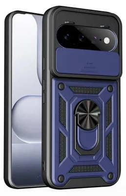 Produktbild von Google Pixel 11 / 11 Pro Hülle - Coverup Armor Ring Ständer Back Cover mit Kamera Schutz - Blau