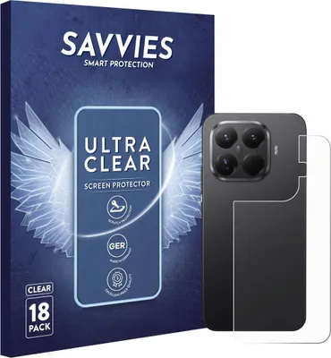 Produktbild von 18x Für Xiaomi 15T Pro (Rückseite) Schutzfolie Savvies Displayschutz Display Schutz Folie Klar Transparent
