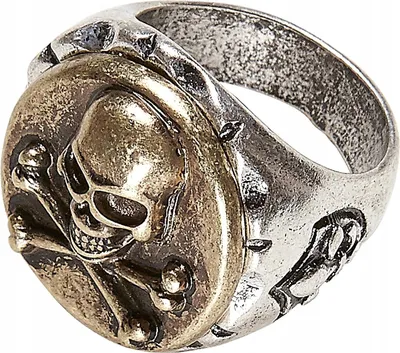 Produktbild von Ring Siegelring PIRATENTOTENKOPF Knochen Karneval Halloween Ball