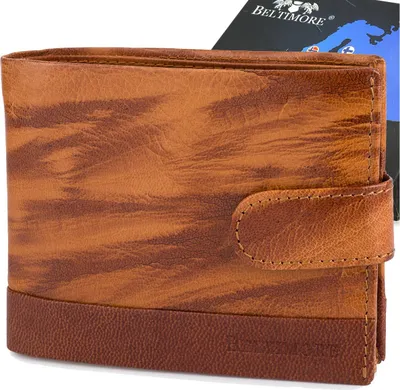 Produktbild von Beltimore Herren Lederbörse Braun RFID Classic