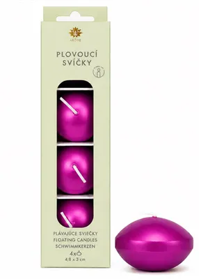 Obrázek produktu pro ARÔME Plovoucí svíčky, metalická fialová
