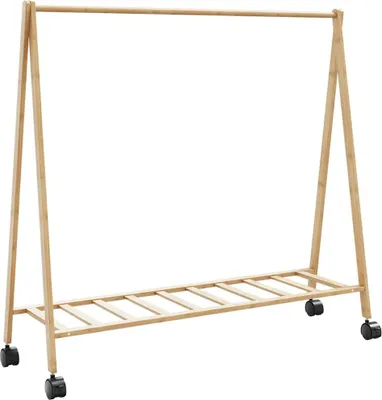 Obrázok produktu pre Vešiak na oblečenie s policami a kolieskami 106x34x106,5 cm