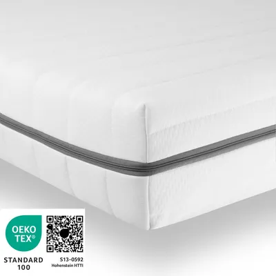 Produktbild von Kaltschaummatratze 140x200 cm - 7 Zonen Matratze für ergonomisches Liegen - Matratzen Härtegrad H3 - Matratze hygienisch, atmungsaktiv, allergikergeeignet, Höhe 15cm, Matratze 140x200 Top Liegekomfort, Schaumstoffmatratze, Matratze hart, fest, Kaltschaummatratze 140x200 cm - 7 Zonen Matratze für ergonomisches Liegen - Matratzen Härtegrad H3 - Matratze hygienisch, atmungsaktiv, allergikergeeignet, Höhe 15cm, Matraze 140x200, Matrazte 140x200, Matratze 140x200 Top Liegekomfort, Schaumstoffmatratze, Matratze h