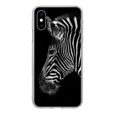 Produktbild von MuchoWow® Handyhülle Schutzhülle Hülle für iPhone X Zebra - Wilde Tiere - Schwarz Silikon Softcase Handy Hülle - Handyhülle