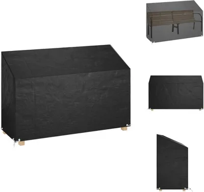 Zdjęcie produktu dla vidaXL Pokrowiec na ławkę ogrodową 8 oczek 190x70x70/88 cm polietylen - Pokrowce ochronne na meble ogrodowe