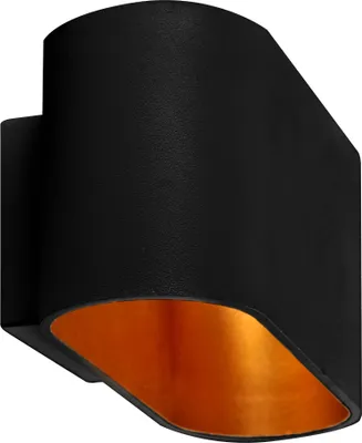 Obrázok produktu pre Nástenná lampa ELISSA čierno-zlatá 1xG9x10W hliník rozmery: 8x16x8 cm IP20 Polux