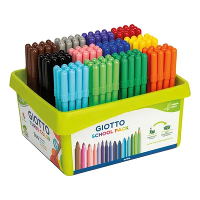 Image de Marqueurs Giotto Diverses couleurs Paquet scolaire, 144pcs.