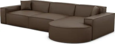 Produktbild von Kunstleder L-Form Sofa Brevia Dunkelbraun Rechts