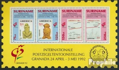 Produktbild von Briefmarken Suriname 1992 Mi Block57 (kompl.Ausg.) postfrisch Briefmarkenausstellung