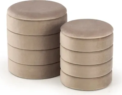 Produktbild von Halmar Sitzhocker Pacho Beige, belastbar bis 100 kg