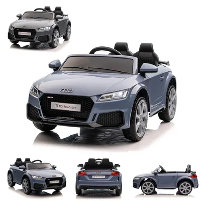 Produktbild von ES-Toys Kinder Elektroauto Audi TTRS, EVA-Reifen, Sicherheitsgurt, Fernbedienung graublau