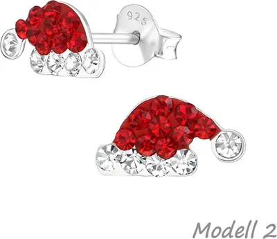 Produktbild von Weihnachtsohrringe: Kinder Ohrstecker aus Silber 925, Modellvariante:Modell 2