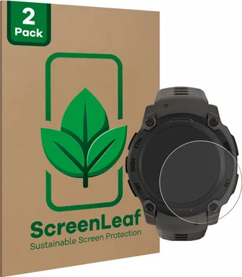 Produktbild von 2x ScreenLeaf Schutzfolie für Garmin Instinct E (40 mm) nachhaltiger Displayschutz Display Schutz Folie Klar Transparent