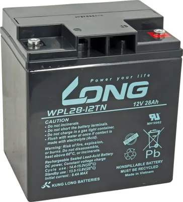 Zdjęcie produktu dla Akumulator LONG 12V 28Ah M5 LongLife 12 lat (WPL28-12TN)