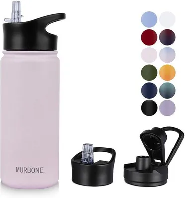 Image de Gourde en acier inoxydable de 500 ml, sans BPA, à isolation sous vide, pour le sport