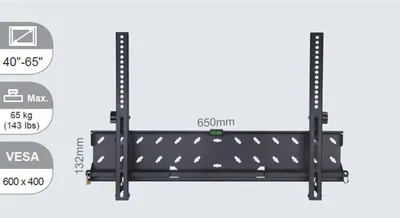 Obrázek produktu pro Vivolink VLMW4065T, 165,1 cm (65"), 65 kg, 200 x 200 mm, 600 x 400 mm, -15 - 15°, Černá