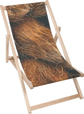 Produktbild von Dreamroots Liegestuhl klappbar Holz, Buchenholz bis zu 130 kg, Sonnenliege klappbar mit 3-stufiger Neigungsregulierung der Rückenlehne, Coconut