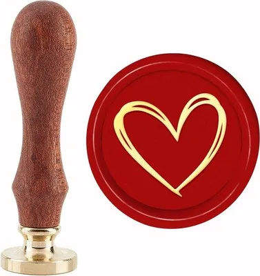 Produktbild von Wachs Siegel Stempel 30mm Hochzeit Versiegelung Entfernbare Messing Holzgriff