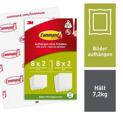 Produktbild von Command PH209-16EU, Montagepad, Weiß